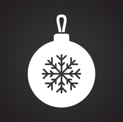 Christmas tree ball icon on background for graphic and web design. Simple vector sign. Internet concept symbol for website button or mobile app.