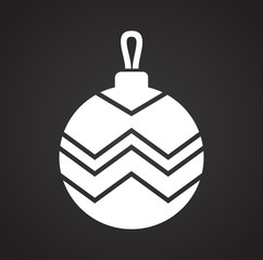 Christmas tree ball icon on background for graphic and web design. Simple vector sign. Internet concept symbol for website button or mobile app.