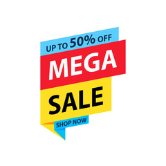Sale tag. Special offer, big sale, discount, best price, mega sale banner. Shop or online shopping. Sticker, badge, coupon, store. Vector Illustration.