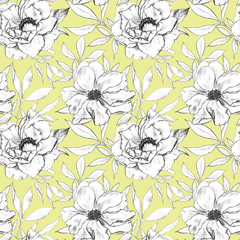 Elegance seamless pattern with floral background. - 265011399
