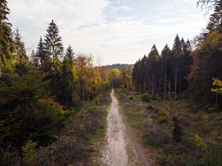 Fototapeta na wymiar Teutoburger Wald im Herbst, Luftaufnahme, Deutschland