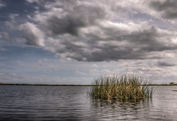 landscape with lake and sky