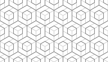 The geometric pattern with lines. Seamless vector background. White and grey texture. Graphic modern pattern. Simple lattice graphic design.
