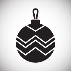 Christmas tree ball icon on background for graphic and web design. Simple vector sign. Internet concept symbol for website button or mobile app.