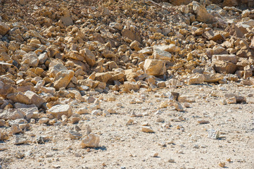 Production of stone at a forsaken quarry