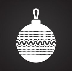 Christmas tree ball icon on background for graphic and web design. Simple vector sign. Internet concept symbol for website button or mobile app.