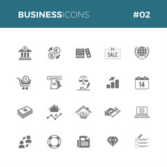Business icons set #02