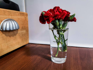 small flowers bouquet at kitchen