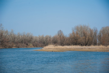 Sprin flood on river