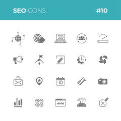 Seo icons set #10