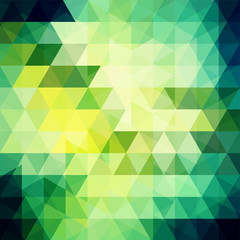 Obraz premium Triangle vector background. Can be used in cover design, book design, website background. Vector illustration. Yellow, green colors