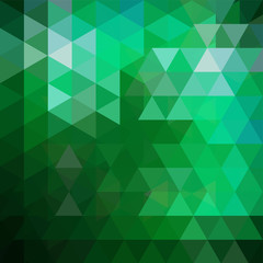 Obraz premium Green triangle vector background. Can be used in cover design, book design, website background. Vector illustration