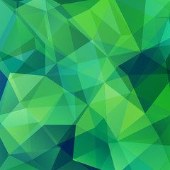 Fototapeta na wymiar Polygonal vector background. Can be used in cover design, book design, website background. Vector illustration. Green, blue colors.