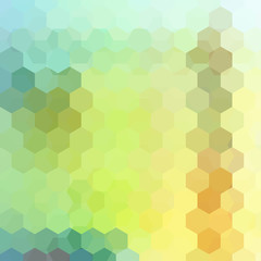 Fototapeta na wymiar Geometric pattern, vector background with hexagons in yellow, green, orange tones. Illustration pattern