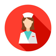 Woman Doctor Circle Icon