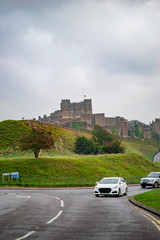 The vehicles leaving dover castle and the road to circle