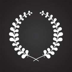 Wreath icon on background for graphic and web design. Simple vector sign. Internet concept symbol for website button or mobile app.
