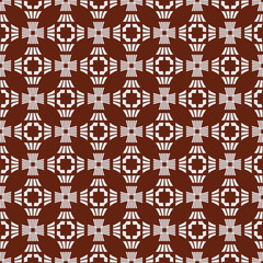 White patterns on a Burgundy background.  Seamless patterns.