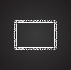 Frame icon on background for graphic and web design. Simple vector sign. Internet concept symbol for website button or mobile app.