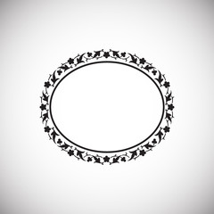 Frame icon on background for graphic and web design. Simple vector sign. Internet concept symbol for website button or mobile app.