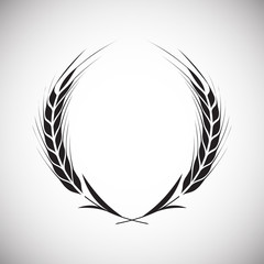 Wreath icon on background for graphic and web design. Simple vector sign. Internet concept symbol for website button or mobile app.