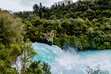 Naklejka na ściany i meble Huka falls is the main tourist attraction, Taupo, New Zealand
