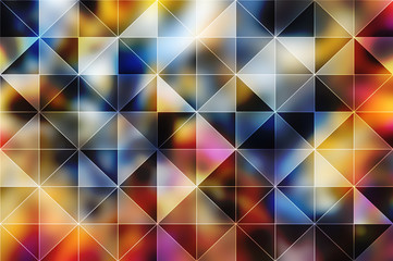 Colorful abstract polygonal background  of isosceles triangles