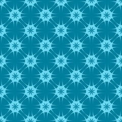Turquoise pattern on blue background.Seamless Pattern. 