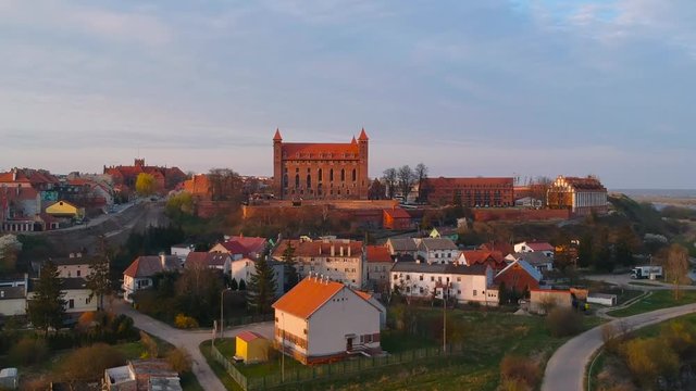 Teutonic castle in Gniew town at Wierzyca river, Poland