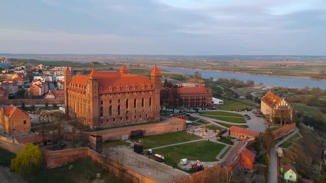 Teutonic castle in Gniew town at Wierzyca river, Poland