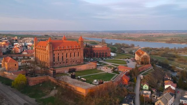 Teutonic castle in Gniew town at Wierzyca river, Poland