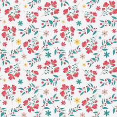 Floral vector seamless pattern
