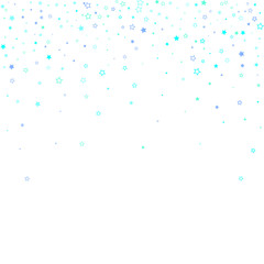 Blue, cyan, turquoise glitter stars confetti