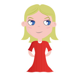 A girl who's up to something