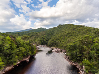 Aerial view of Carrao river. Canaima National Park, Venezuela