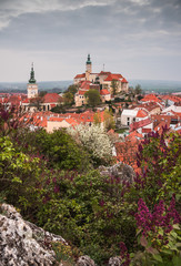 Obraz premium Town of Mikulov with Mikulov Castle in South Moravia, Czech Republic