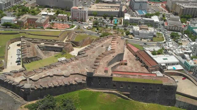 San Crist&oacute;bal fortress in Old San Juan, Puerto Rico Aerial view of the San Crist&oacute;bal fortress in Old San Juan, Puerto Rico