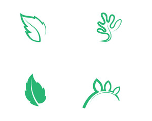 Fototapeta na wymiar Tree leaf vector logo design, eco-friendly concept.