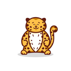 Cartoon little leopard