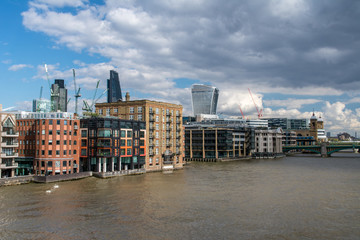 London skyline and the Thames