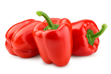 sweet pepper, paprika, isolated on white background, clipping path, full depth of field