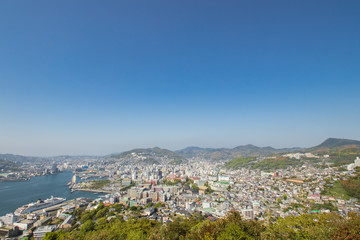 鍋冠山公園から見た街並み　長崎県長崎市