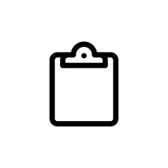 Clipboard vector icon concept stroke symbol design