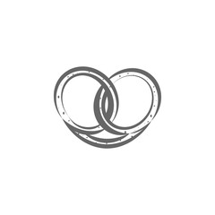 Pretzel, bread hand drawn icon. Element of bread icon. Thin line icon for website design and development, app development. Premium icon
