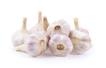 Garlic isolated on white background . full depth of field