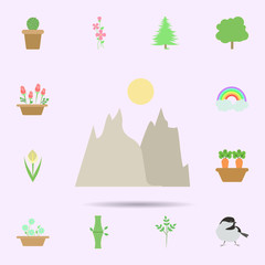 Landscape colored icon. Universal set of nature for website design and development, app development