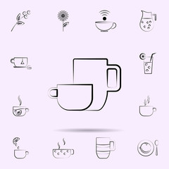Big cups tea icon. Universal set of tea for website design and development, app development