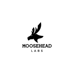 Moose Head Laboratory Logo Design Inspiration custom logo design