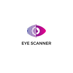 Abstract Diagnostic scanner eyes logo design inspiration custom logo design vector illustration