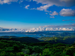 【静岡県伊豆半島】だるま山高原レストハウスからの眺望【夏】